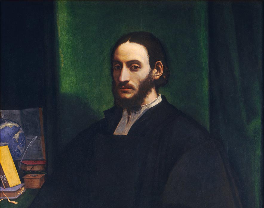 Sebastiano del Piombo, Portrait of a Humanist, Italian, 1485 - 1547, c. 1520, oil on panel transferred to hardboard, Samuel H. Kress Collection. Posible retrato de León el Africano.