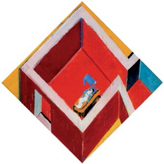 Juan Navarro Baldeweg. Habitación roja con figura, 2005. Colección Fundación Botín, Santander.