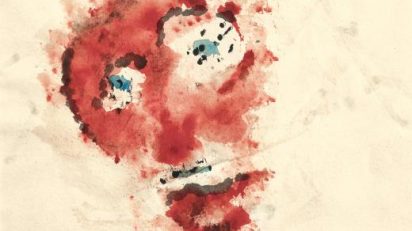 Henri Michaux. Sin título, 1981. Acuarela sobre papel. 367 x 270 mm. Colección particular. © Archives Henri Michaux, VEGAP, Bilbao, 2018. © FMGB Guggenheim Bilbao Museoa. Foto: Erika Barahona Ede.