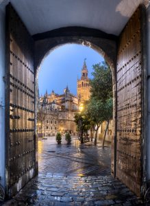Giralda de Sevilla desde los Reales Alcázares. Domingo Leiva.