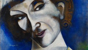 Marc Chagall. Autorretrato (Portrait de l‘artiste), 1914. Depósito permanente en el Kunstmuseum Basel 2004. Fundación Im Obersteg. © Marc Chagall, VEGAP.