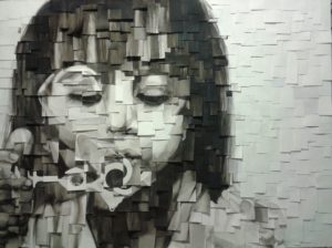 Cristina Pollesel. 'De pequeña le dormían leyendo a Bukowski'. Primer premio Certamen de Pintura Internacional Arganzuela 2016.