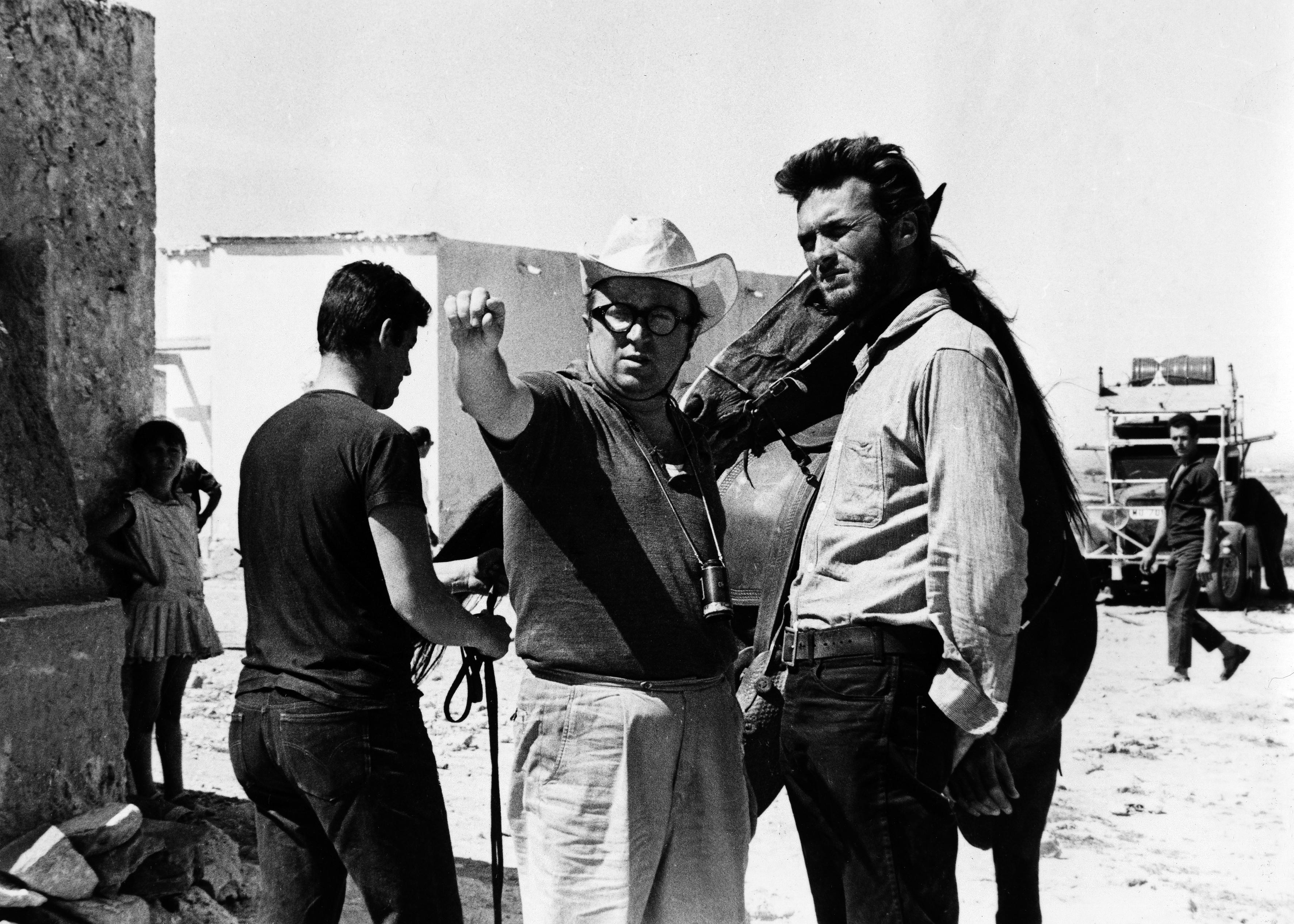 Clint Eastwood con Sergio Leone.