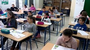Alumnos del CEIP Bartolomé Flores de Mojácar.