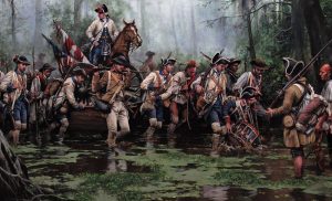 Augusto Ferrer-Dalmau. La Marcha de Gálvez, Misisipi, Baton Rouge y Natchez, agosto-septiembre de 1779. Óleo sobre lienzo, 2018. Colección privada.