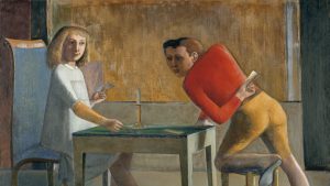 Balthus (Balthazar Klossowski de Rola). La partida de naipes, 1948-1950. © Balthus.