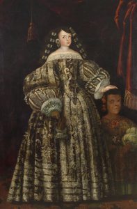Retrato de Dª María Luisa de Toledo con su acompañante indígena. Atribuido a Antonio Rodríguez, hacia 1670. México. Depósito del Museo Nacional del Prado. Fotografía de Alberto Otero.