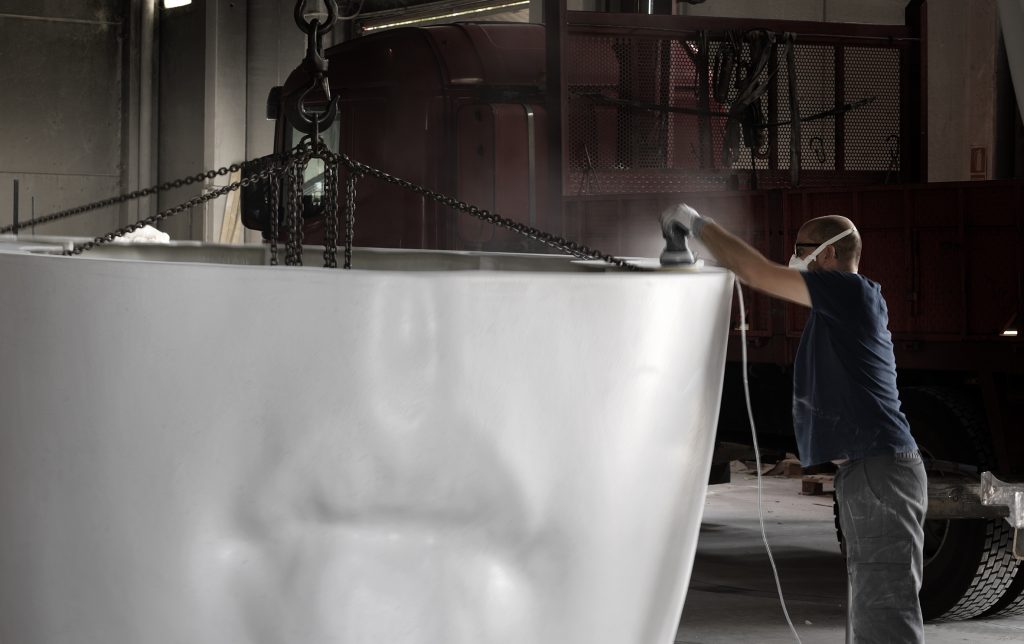 Proceso de construcción de 'Julia' de Jaume Plensa. © Fundación María Cristina Masaveu, 2018. Fotografía: Fotogasull.
