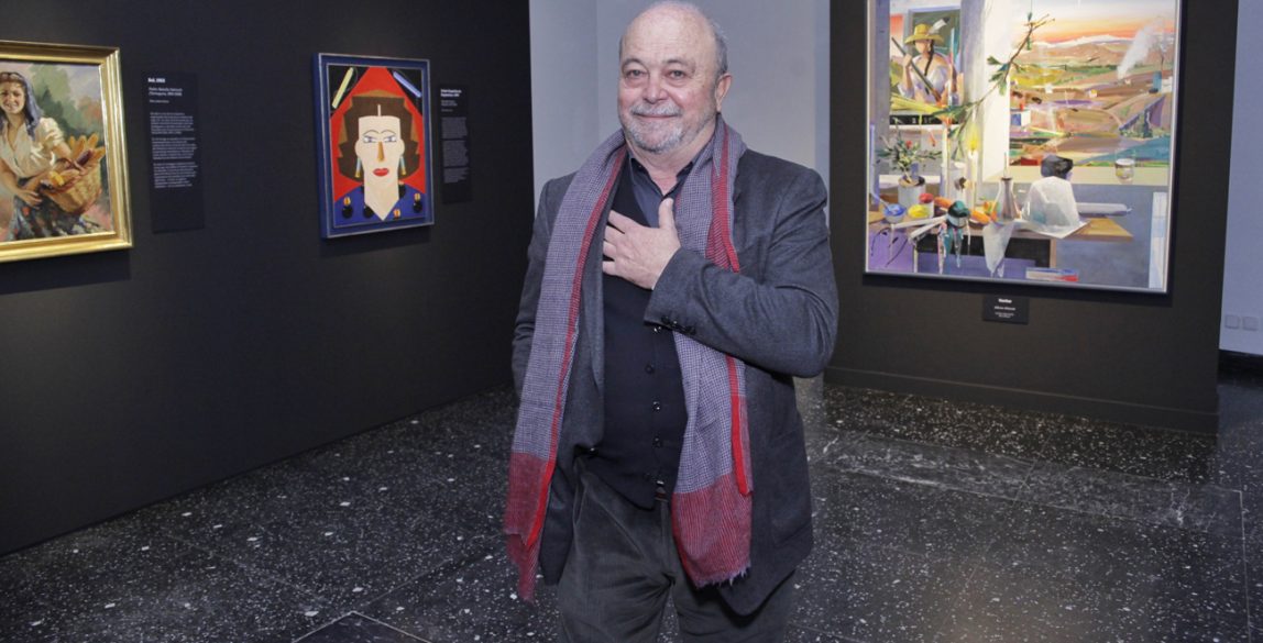 Alfonso Albacete en la exposición 'Vanitas'.