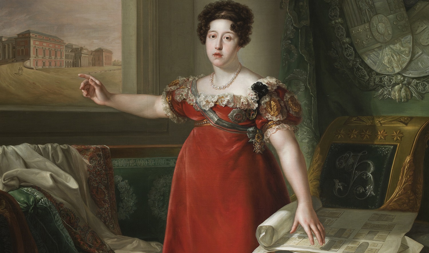 María Isabel de Braganza como fundadora del Museo del Prado Bernardo López Piquer Óleo sobre lienzo, 258 x 174 cm 1829 Madrid, Museo Nacional del Prado.