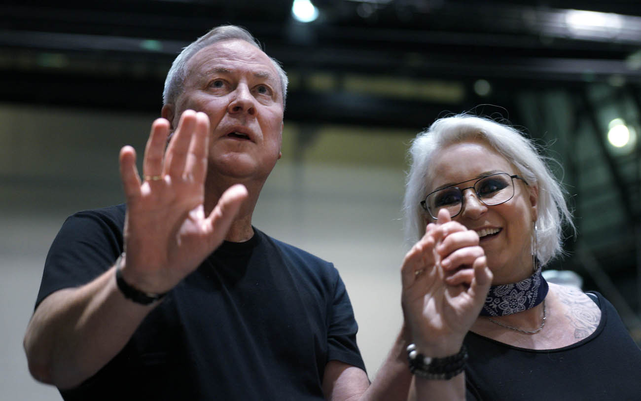 Turandot. La soprano Irene Theorin y Bob Wilson, director de escena, escenógrafo e iluminador.