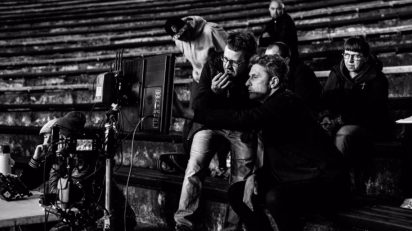 Łukasz Żal et Pawel Pawlikowski sur le tournage de "Cold War". Photo Łukasz Bąk.