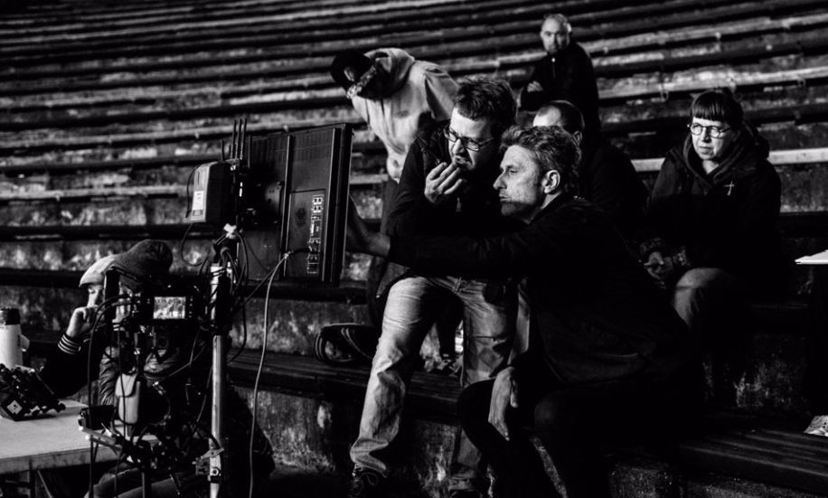Łukasz Żal et Pawel Pawlikowski sur le tournage de "Cold War". Photo Łukasz Bąk.