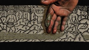 Indios lavando oro. Grabado del cronista Gonzalo Fernández de Oviedo y Valdés en Historia general y natural delas Indias, isla y tierra-firme del mar océano. Archivo Mapa Teatro.