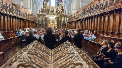 Concierto del Ensemble Gilles Binchois en el Monasterio de Santa María la Real de Las Huelgas en Burgos.