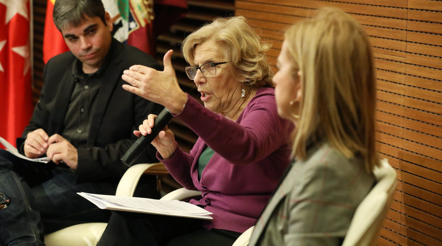 La alcaldesa, Manuela Carmena, ha presentado esta nueva convocatoria de subvenciones.