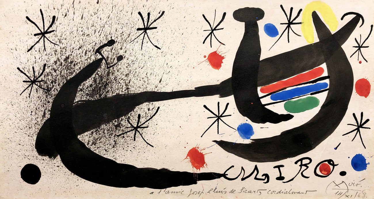 Joan Miró. Proyecto para el catálogo de la exposición 'Miró Barcelona', 1968-1969. Galería Jordi Pascual.