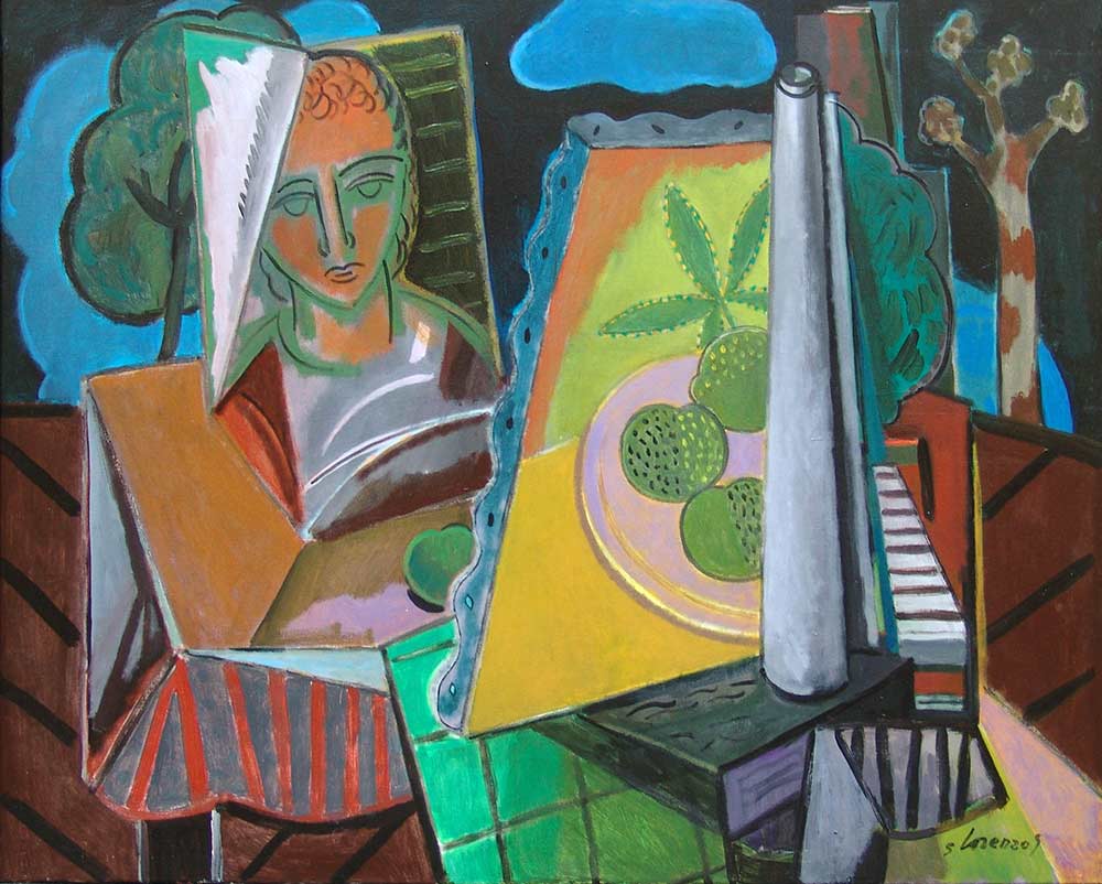 Lorenzo González. COMPOSICIÓN. Óleo/tela, 81×100 cm.