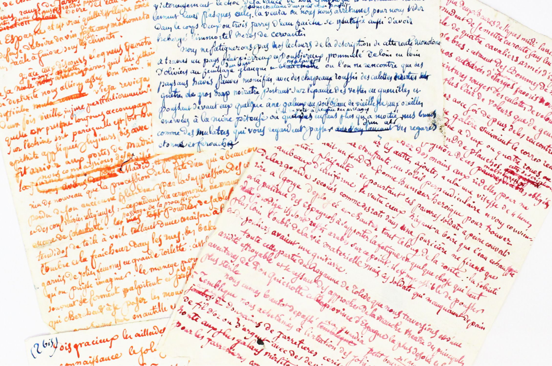 Théophile GAUTIER. Manuscrit autographe du chapitre XI du Voyage d'Espagne "Boire de l’eau est une volupté que je n’ai connue qu’en Espagne".