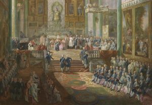 Jura de Fernando VII como príncipe de Asturias (detalle). Luis Paret y Alcázar (1746-1799). Óleo sobre lienzo, 237 x 159 cm 1791 Madrid, Museo Nacional del Prado.