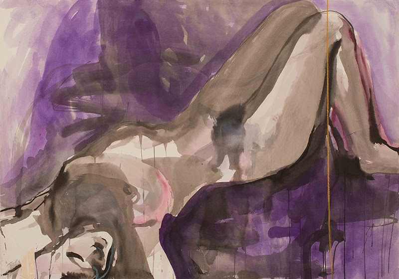 Woman in Violet, 2005. Tinta sobre papel, 75 x 105 cm.