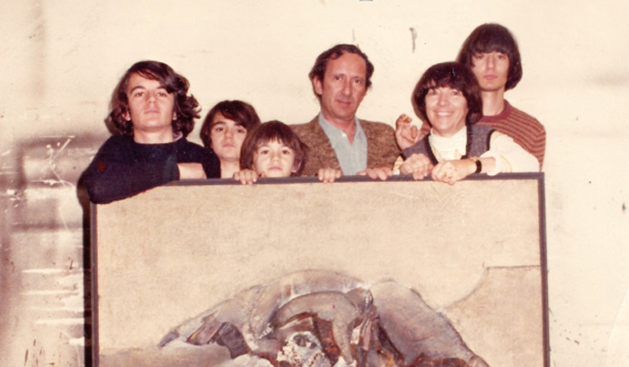 La familia de Lucio Muñoz y Amalia Avia.