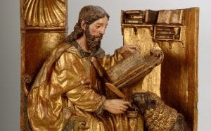Atribuido a Felipe Bigarny (Felipe de Borgoña). San Marcos (Los cuatro Evangelistas). 1501-1525. © Museo Nacional de Escultura. Foto: Javier Muñoz y Paz Pastor.