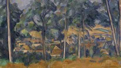 Paul Cézanne. 'Pueblo detrás de los árboles (Marines)', ca. 1898. Der Kunstverein in Bremen – Kunsthalle Bremen. Foto: Lars Lohrisch.
