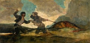 'Duelo a garrotazos' o 'La riña'​ es una de las 'Pinturas negras' que Goya realizó para la decoración de los muros de la Quinta del Sordo que adquirió en 1819.