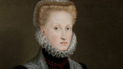 Sofonisba Anguissola, 'Retrato de la reina Ana de Austria' (detalle), 1573. © Museo Nacional del Prado.