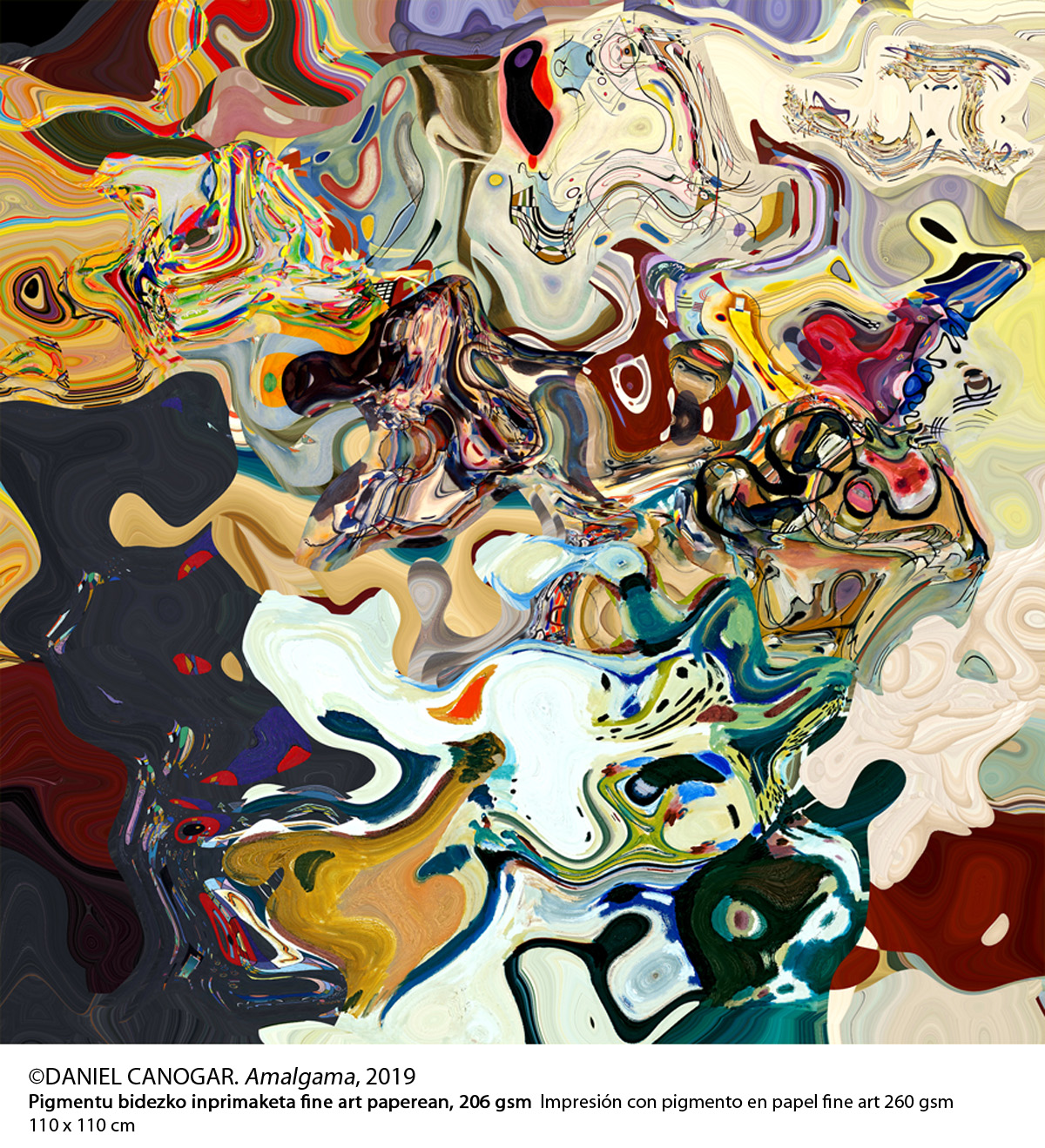 Daniel Canogar. Amalgama (2019).