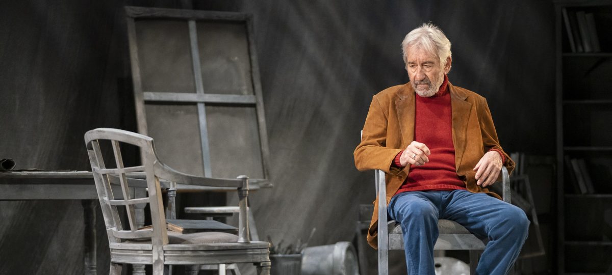 José Sacristán. 'Señora de rojo sobre fondo gris'.