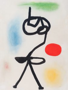 Joan Miró, 'Figure devant le soleil', 1942, cortesía de la Galería Guillermo de Osma.