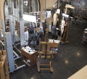 Trabajos de restauración en los talleres del Museo del Prado.