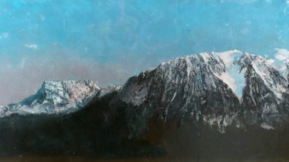 'Panorámica de los Alpes'. Museo de Arte e Historia de Ginebra. Óleo sobre lienzo, Gustave Courbet (c. 1876).