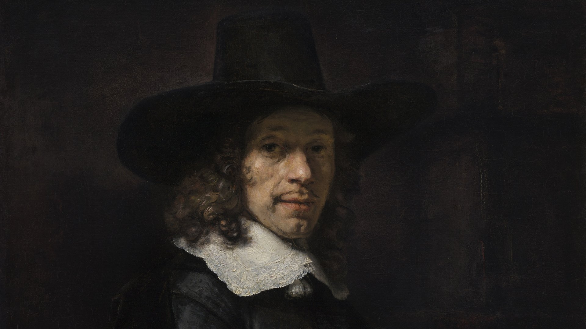 Rembrandt. Retrato de un caballero con sombrero y guantes. h. 165658