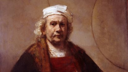 Rembrandt. Autorretrato con paleta y pinceles, hacia 1660-1665.