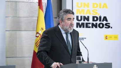 Intervención del ministro de Cultura y Deporte, José Manuel Rodríguez Uribes. Pool Moncloa / Borja Puig de la Bellacasa.