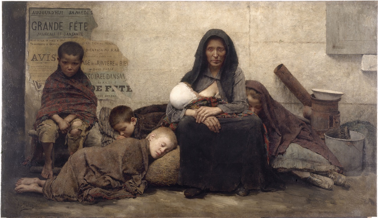 Fernand Pelez (1848-1913). "Sans asile" ou "Les Expulsés", 1883. Musée des Beaux-Arts de la Ville de Paris, Petit Palais.