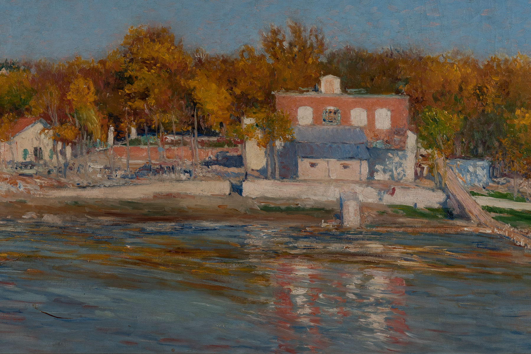 Aureliano de Beruete. Orillas del Manzanares, 1906. Óleo sobre lienzo. 57 x 80 cm. Colección particular.