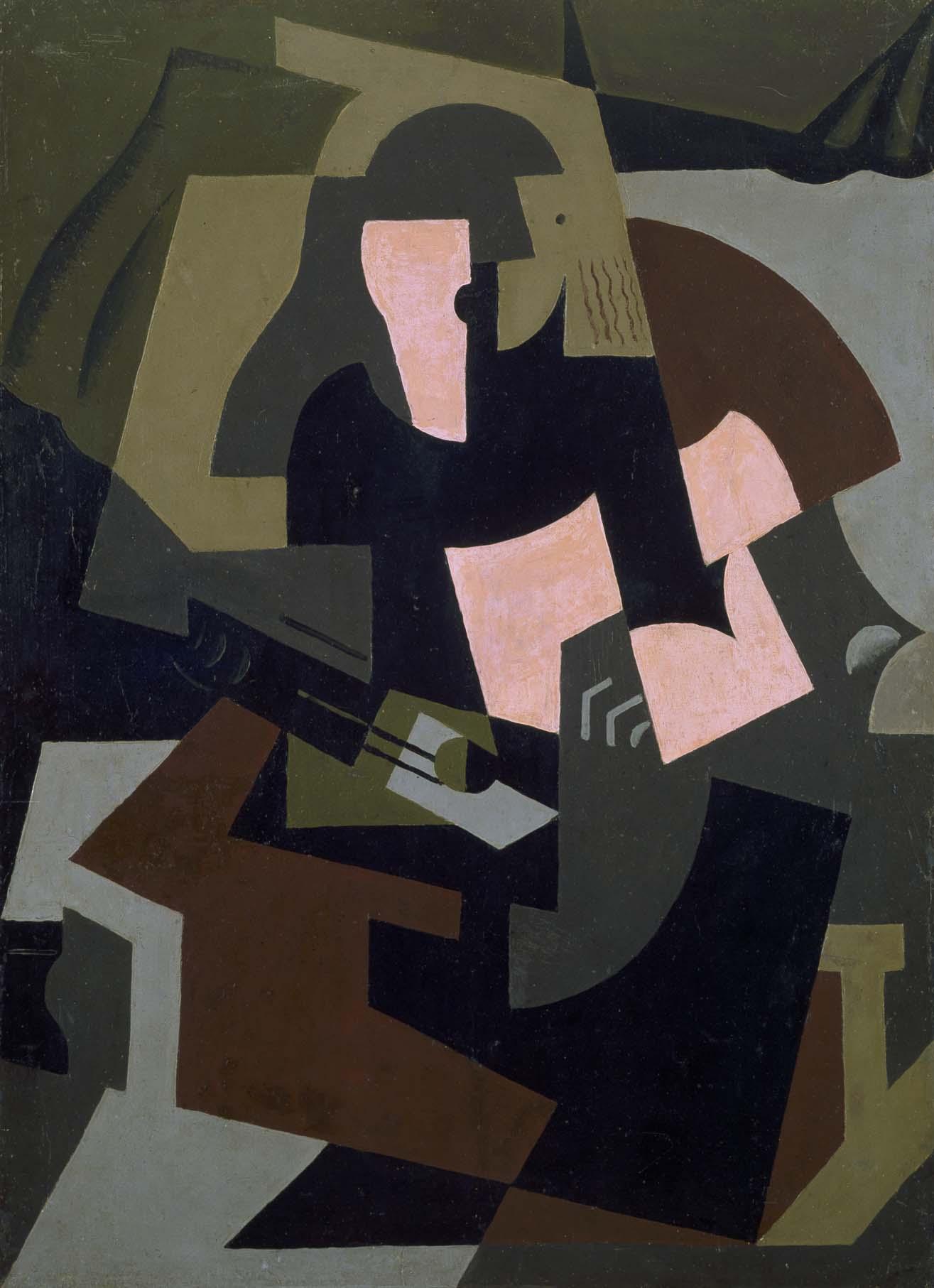 María Blanchard. Femme à la guitare (Mujer con guitarra), 1917.