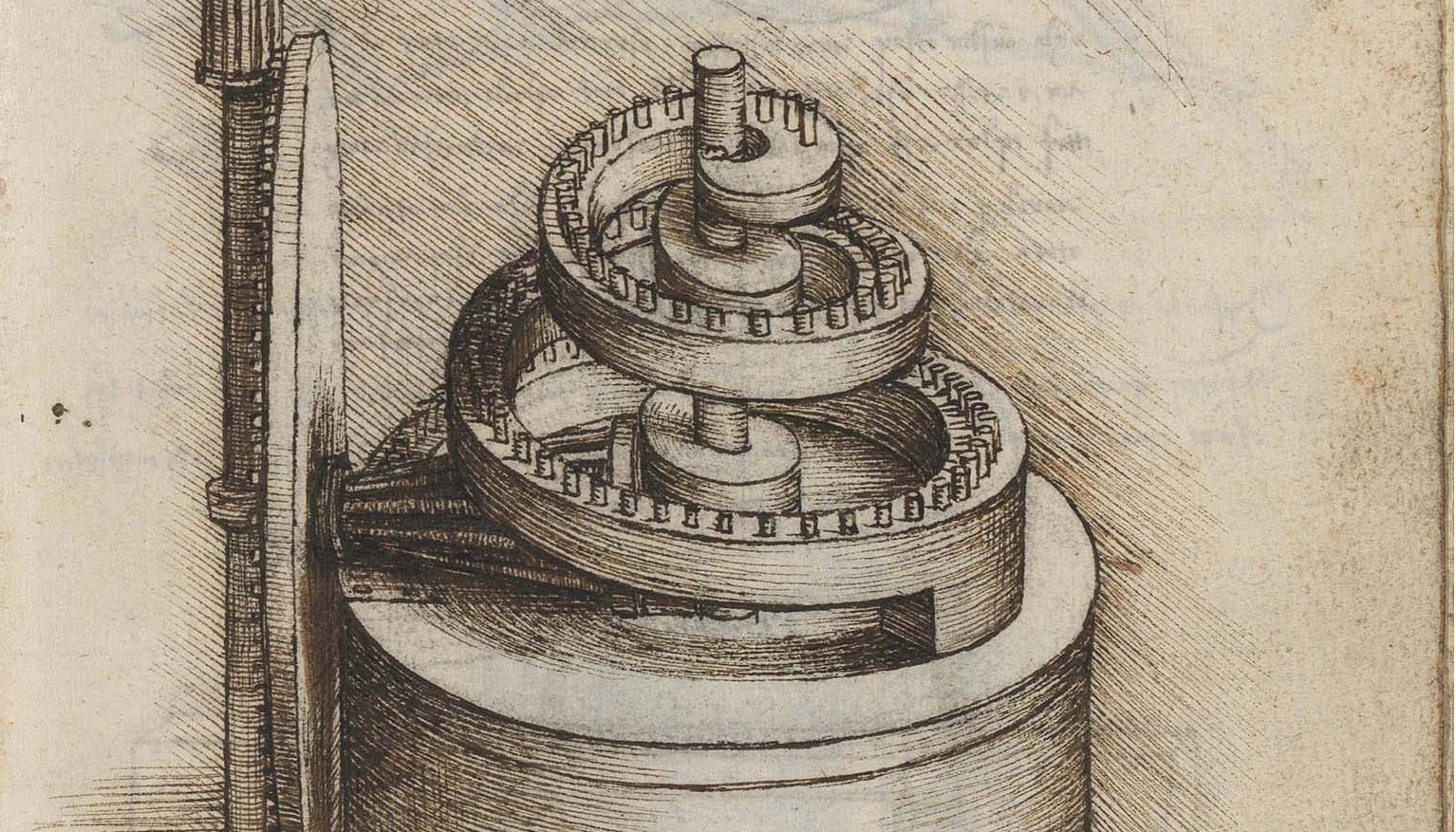 'Tratado de estatica y mechanica'. Leonardo da Vinci. MSS 8937.
