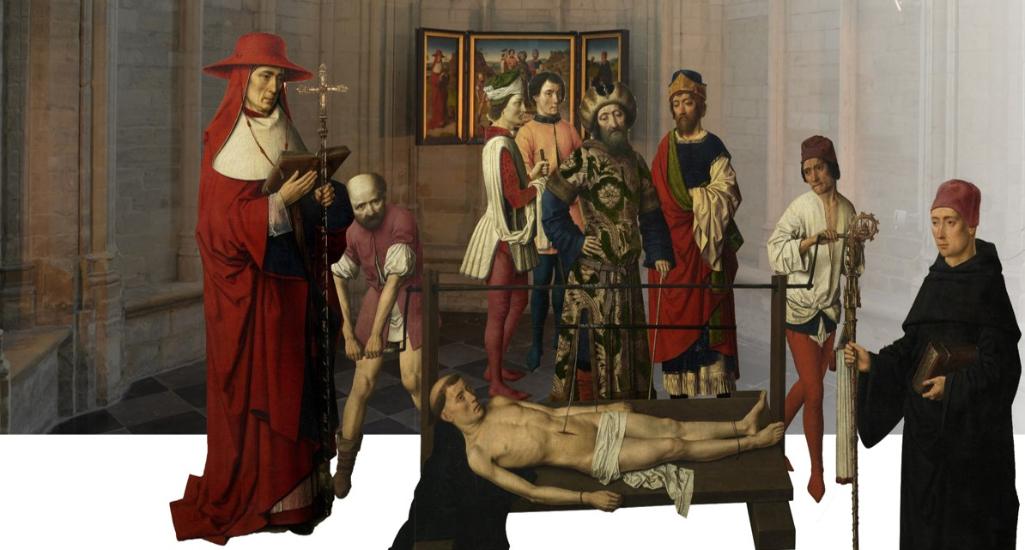 Recreación del 'Martirio de San Erasmo' (1458).