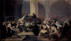 Francisco de Goya. Auto de fe de la Inquisición (1812-1814). Real Academia de Bellas Artes de San Fernando.