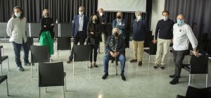 De izda a dcha: Nicolás Combarro, Sandra Maunac, José María Díaz Maroto, Isabel Muñoz, Juan María Rodríguez, Juan Manuel Castro, César Lucas, David Jiménez, Chema Conesa y Ramón Masats. Foto: Tofiño.