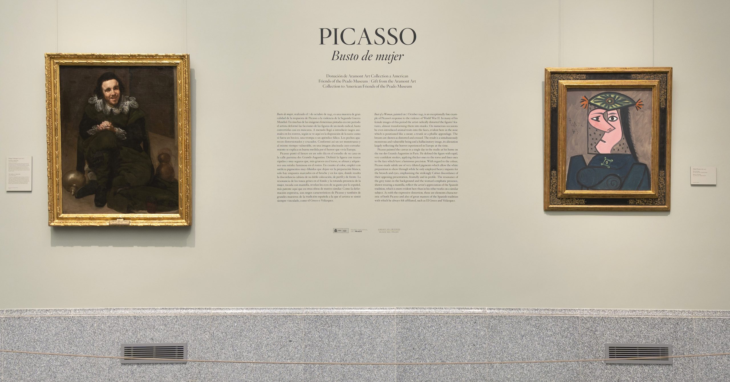 'Busto de mujer' de Picasso en la sala 9 B de edificio Villanueva en el Museo Nacional del Prado. Foto © Museo Nacional del Prado.