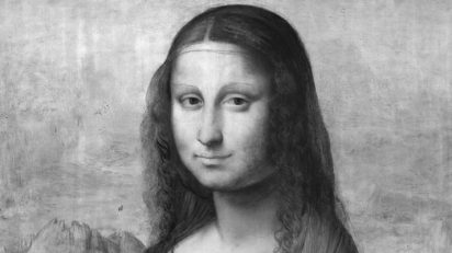 Reflectografía infrarroja de la 'Mona Lisa', (Museo Nacional del Prado), detalle. Realizada por el Museo Nacional de Prado.
