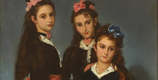 Alfred Dehodencq. Las hijas del duque de Montpensier (detalle), 1855-1863. Museo Nacional del Romanticismo, Madrid. © Alfred Dehodencq.