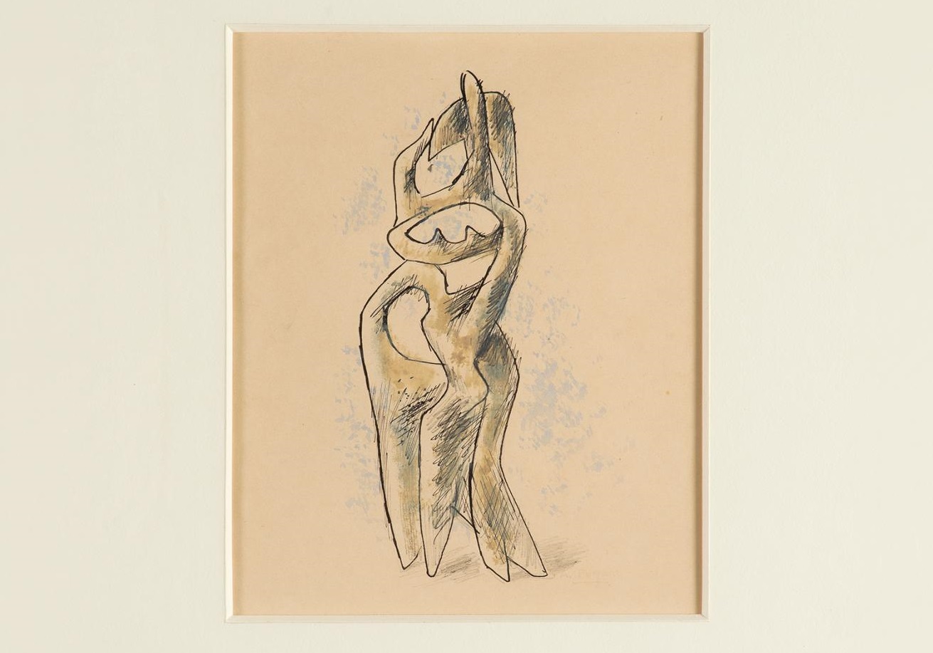 Ángel Ferrant. Sin título, 1955. Tinta china y lápiz sobre papel. Colección particular.