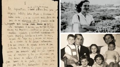 Collage con una foto del manuscrito de 'Nada' e imágenes donde aparece Laforet. Instituto Cervantes.